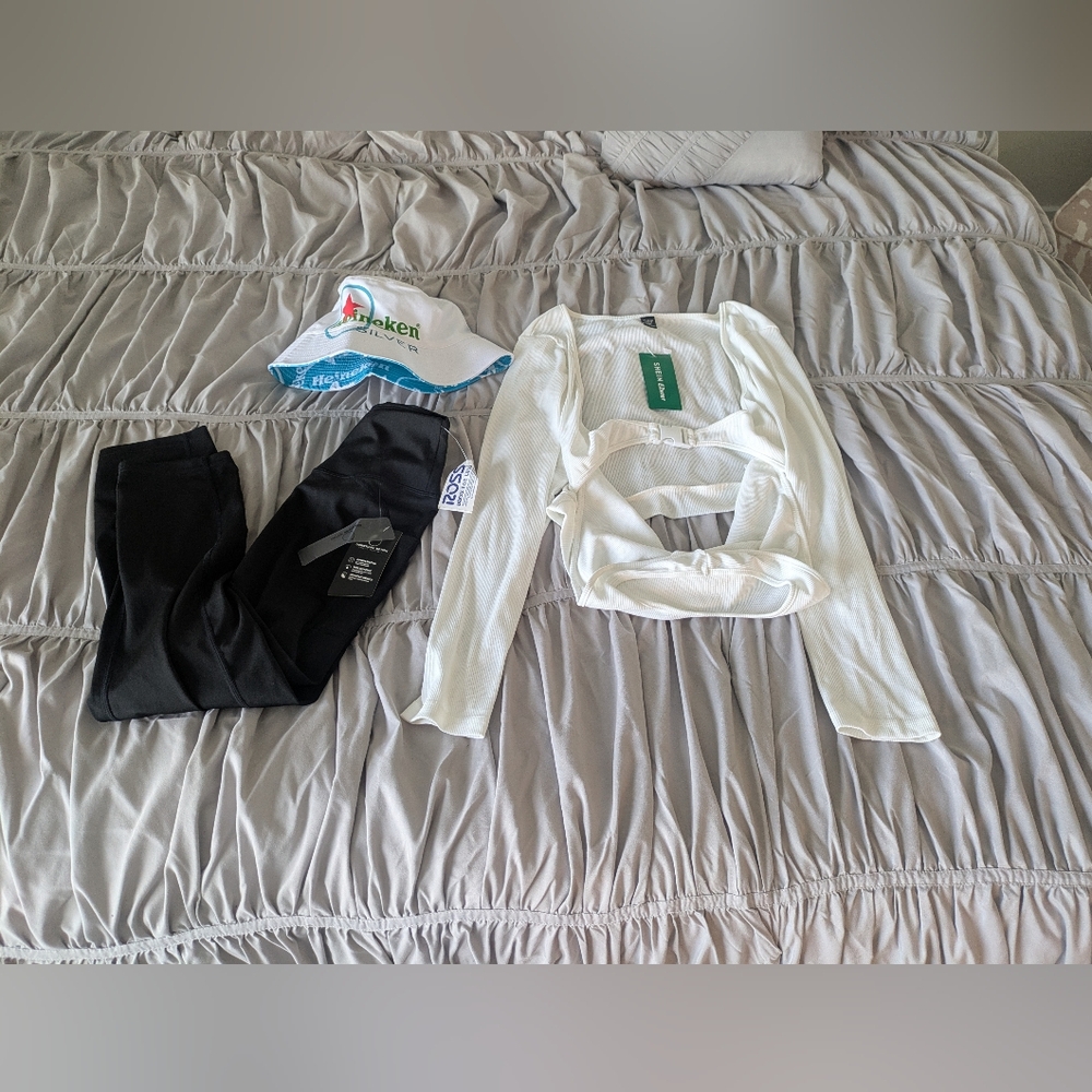 NWT SHEIN & Downtown Motown Shirt, Pants, Hat Bundle